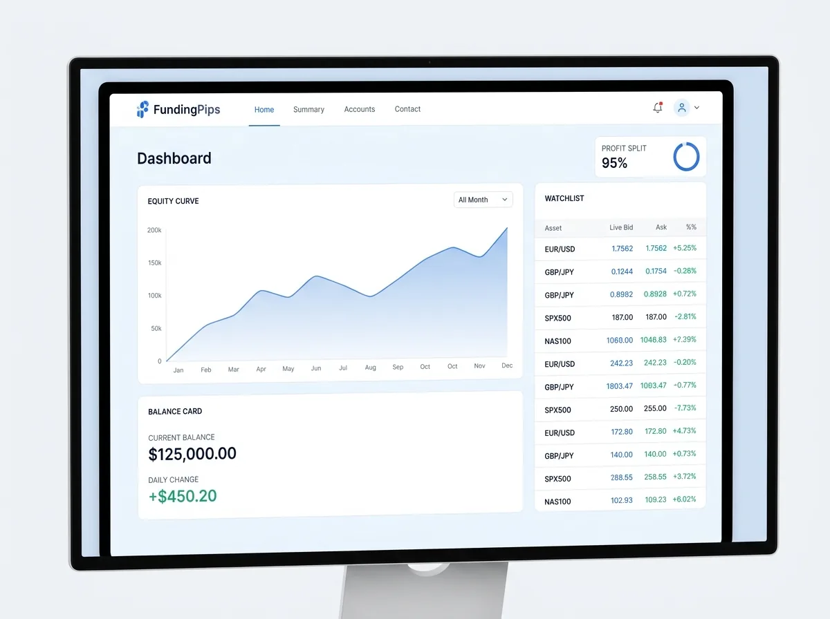 FundingPips platform