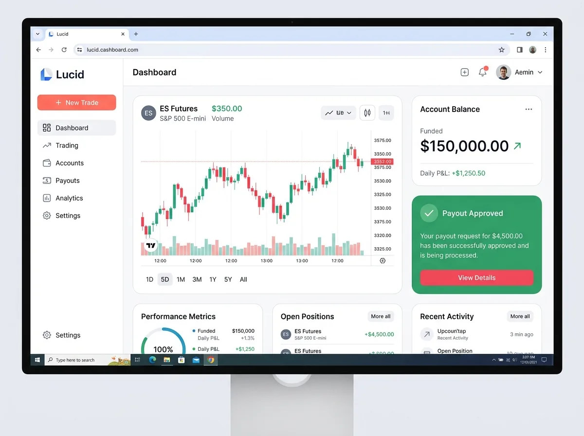 Lucid Trading platform